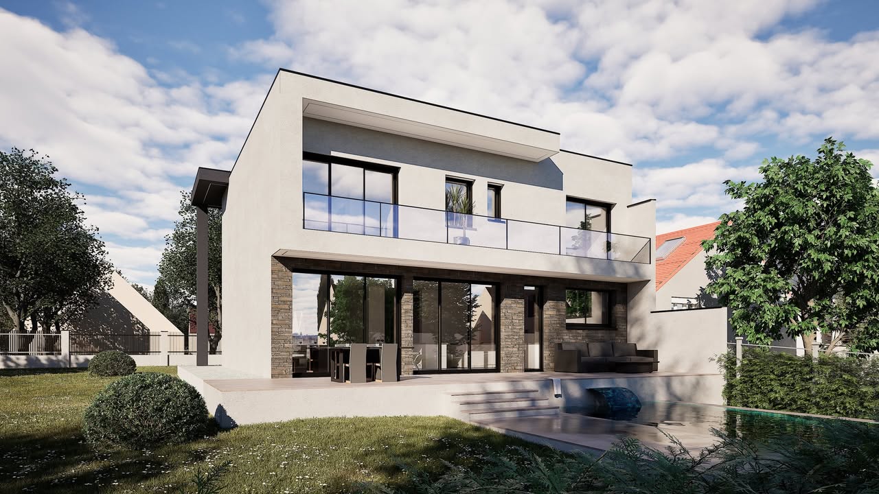 Découvrez cette maison moderne aux lignes épurées, mettant en valeur un - ARKO HABITAT