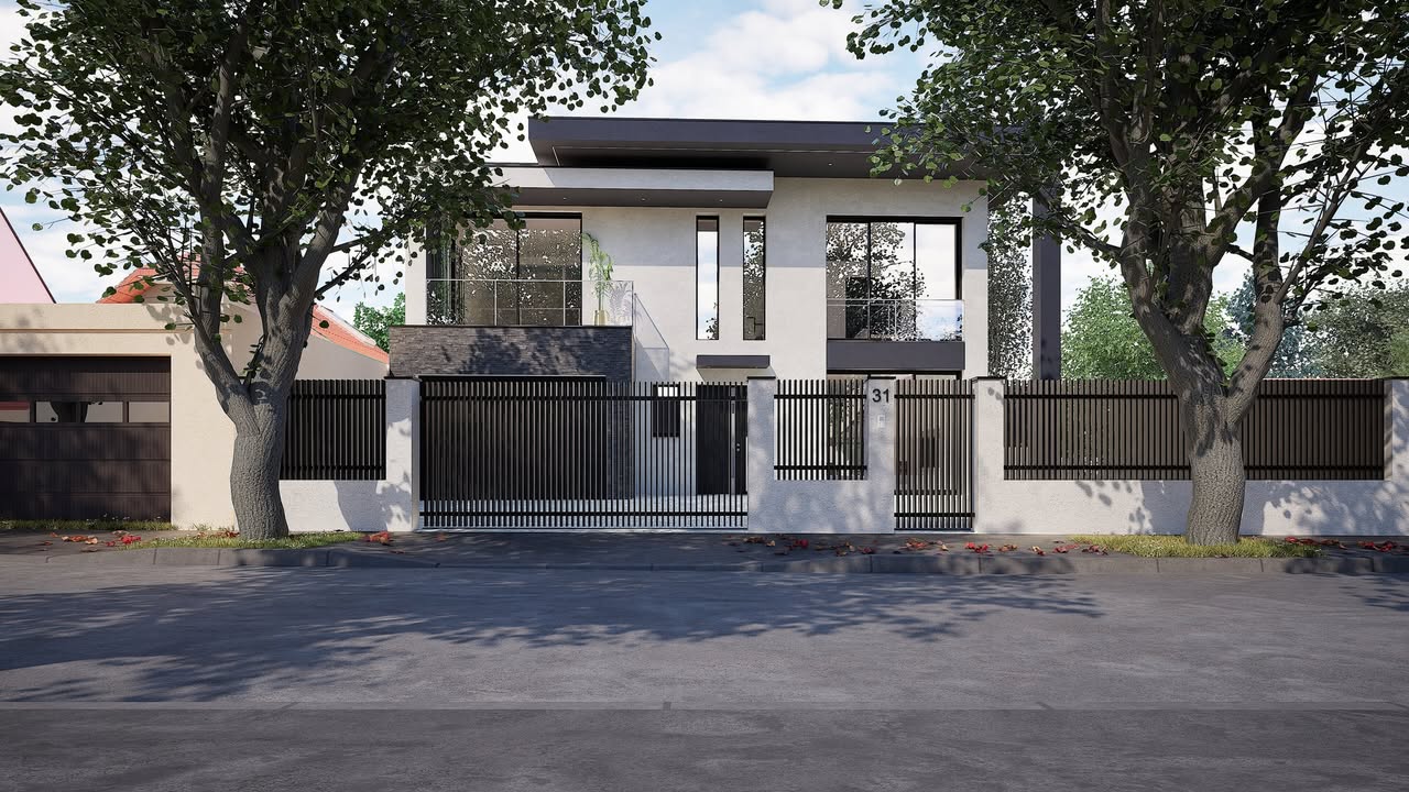 Découvrez cette maison moderne aux lignes épurées, mettant en valeur un - ARKO HABITAT