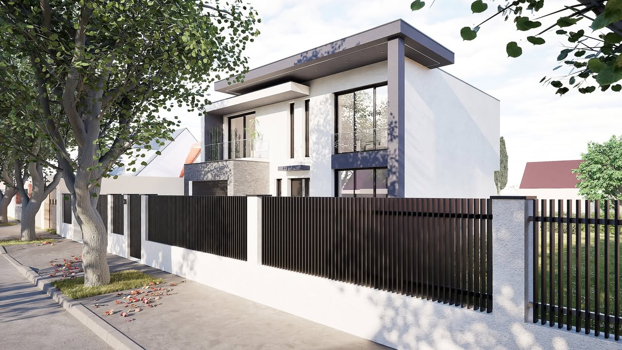 Découvrez cette maison moderne aux lignes épurées, mettant en valeur un - ARKO HABITAT